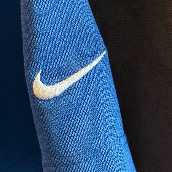 Nike Golf Dri-Fit Polo Mens Size L Blue Corporate Logo Performance Shirt Sporty - Picture 4 of 10
